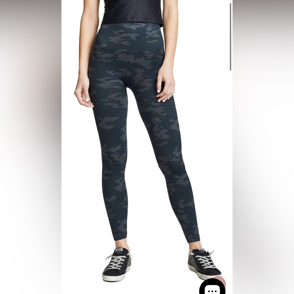 Spanx—Look at me now leggings. Black camo, size M